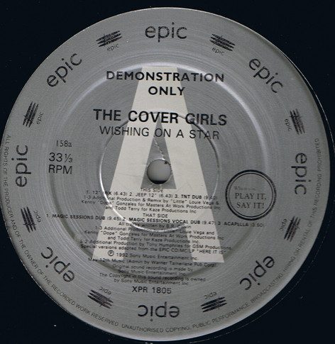 The Cover Girls - Wishing On A Star | Epic (XPR 1805) - main