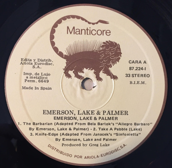 Emerson, Lake & Palmer - Emerson Lake & Palmer | Manticore (87.224-I) - 3