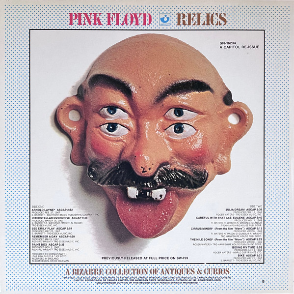 Pink Floyd - Relics - A Bizarre Collection Of Antiques & Curios [Vinyl] | Capitol Records (SN-16234) - 2