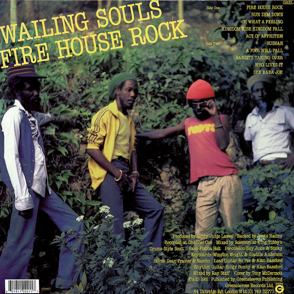 Wailing Souls - Fire House Rock | Greensleeves Records (GREL 21) - 2