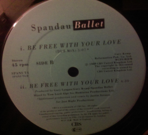 Spandau Ballet - Be Free With Your Love | CBS (SPANS T4) - 4 Spandau Ballet - Be Free With Your Love | CBS (SPANS T4) - 4