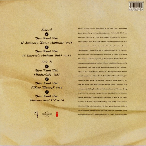 Janet Jackson - You Want This | Virgin (VST 1519) - 2