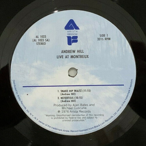 Andrew Hill - Live At Montreux | Arista (AL 1023) - 3