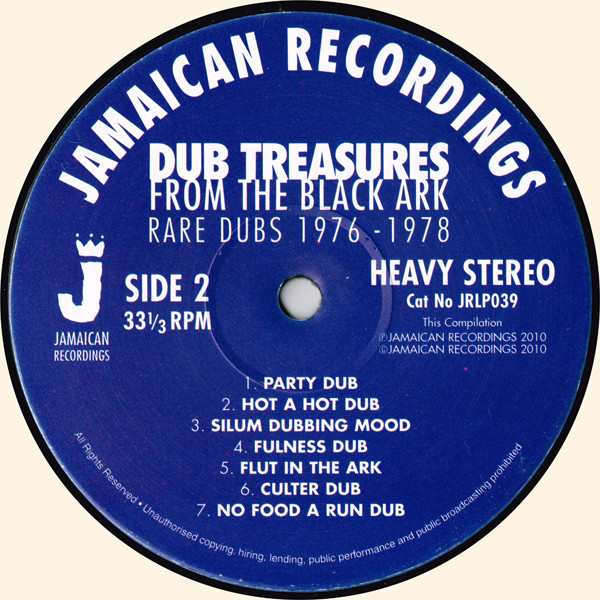 Lee Perry - Dub Treasures From The Black Ark - Rare Dubs 1976-1978 | Jamaican Recordings (JRLP039) - 3 Lee Perry - Dub Treasures From The Black Ark - Rare Dubs 1976-1978 | Jamaican Recordings (JRLP039) - 3