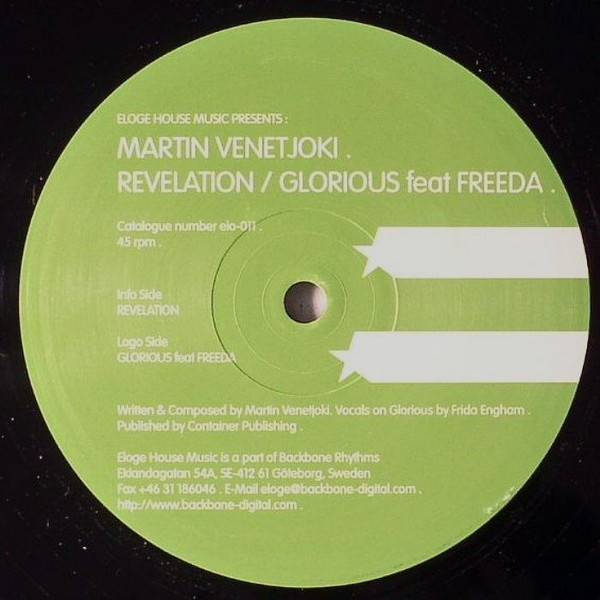 Martin Venetjoki - Revelation / Glorious | Eloge House Music (elo-011)