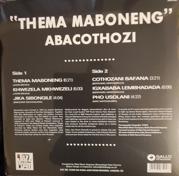 Abacothozi - Thema Maboneng | Jazz Room Records (JAZZR 034) - 3
