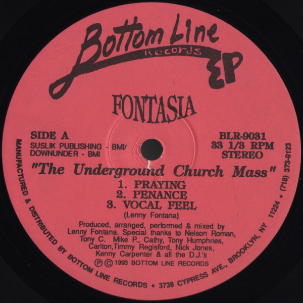 Fontasia - The Underground Church Mass EP | Bottom Line Records (BLR-9031) - main Fontasia - The Underground Church Mass EP | Bottom Line Records (BLR-9031) - main