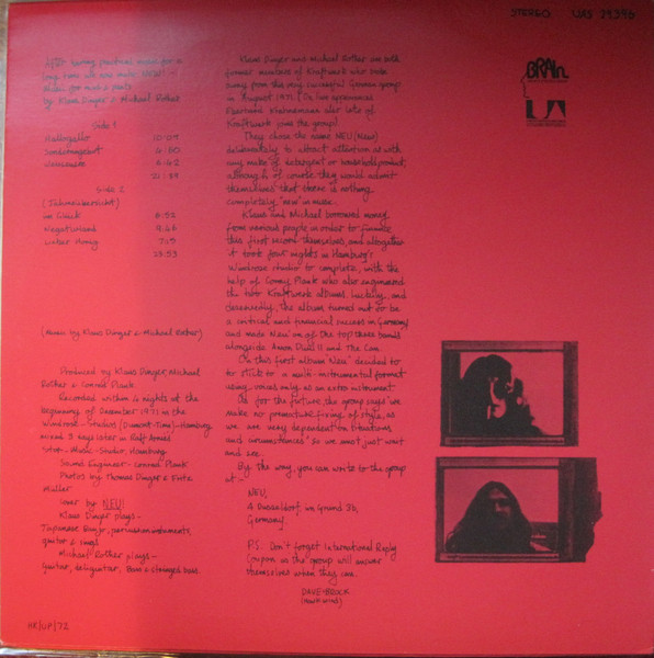 Neu! - Neu! | United Artists Records (UAS 29396) - 2