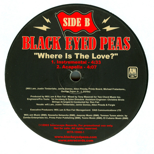 Black Eyed Peas - Where Is The Love? | A&M Records (B000071411) - 3