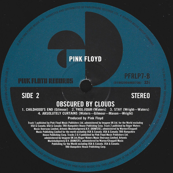 Pink Floyd - Obscured By Clouds | Pink Floyd Records (PFRLP7) - 4