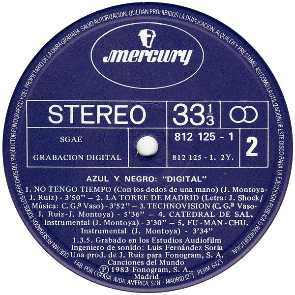 Azul Y Negro - Digital | Mercury (812 125-1) - 4