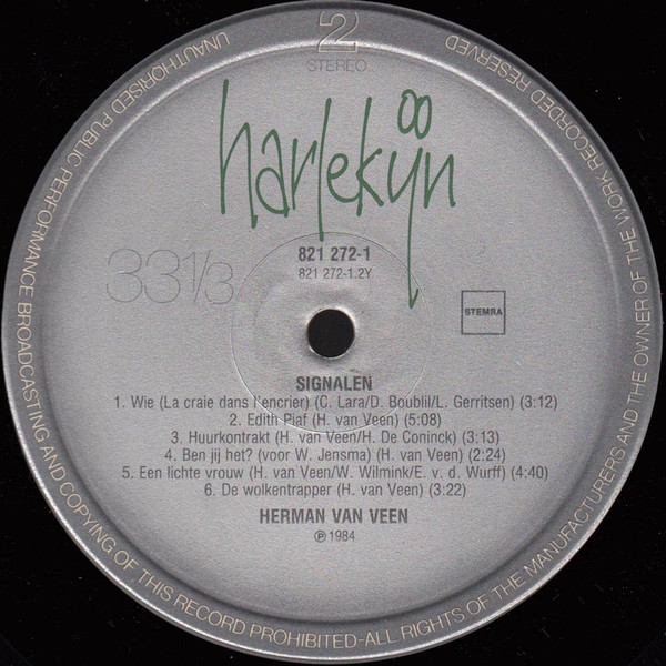 Herman van Veen - Signalen | Harlekijn (821 272-1) - 4
