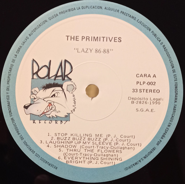 The Primitives - Lazy 86 - 88 | Polar Records (PLP-002) - 3