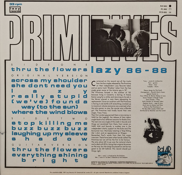 The Primitives - Lazy 86 - 88 | Polar Records (PLP-002) - 2