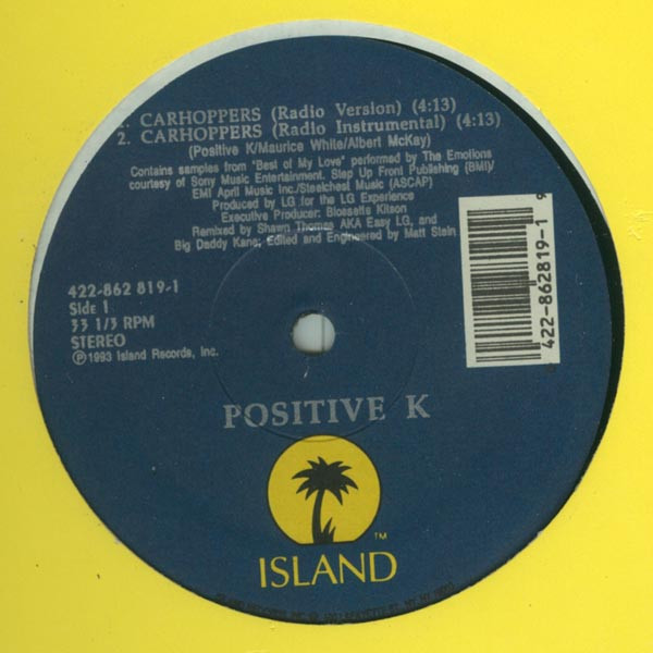 Positive K - Carhoppers | Island Records (422-862 819-1) - main