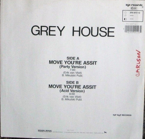 Greyhouse - Move You're Assit | ZYX Records (ZYX 6117-12) - 3