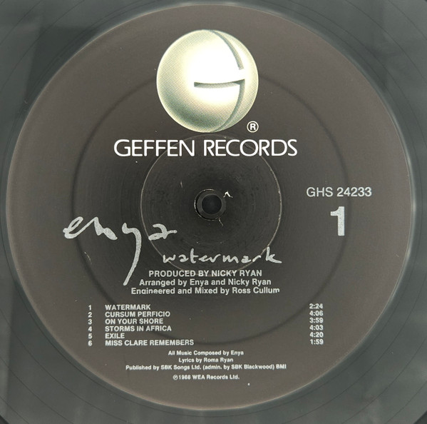Enya - Watermark | Geffen Records (GHS 24233) - 3 Enya - Watermark | Geffen Records (GHS 24233) - 3