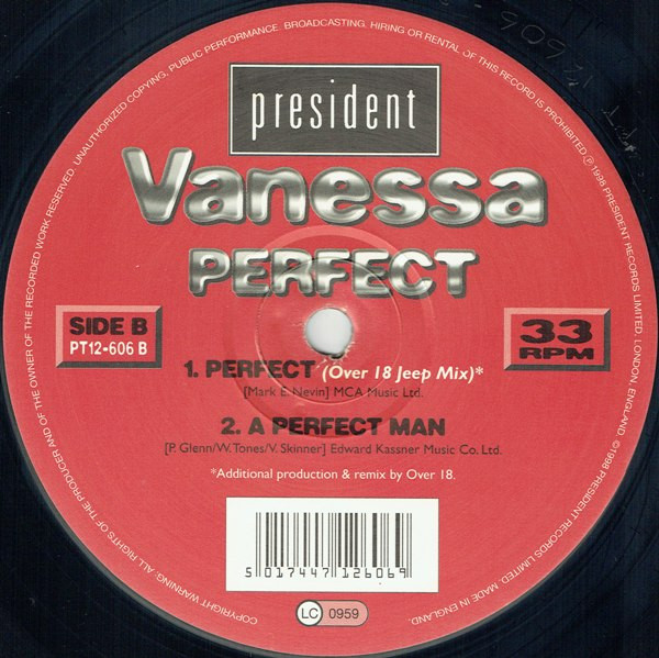 Vanessa - Perfect | President Records (PT12-606) - 3