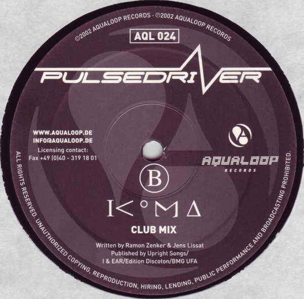 Pulsedriver - Time / Koma | Aqualoop Records (AQL 024) - 4