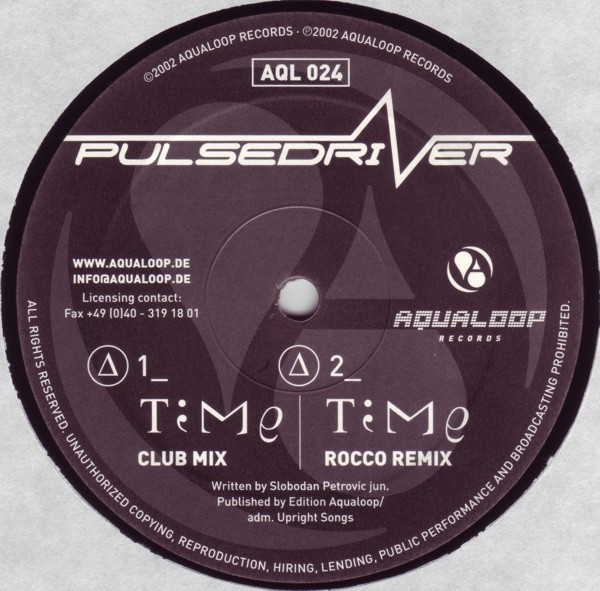 Pulsedriver - Time / Koma | Aqualoop Records (AQL 024) - 3