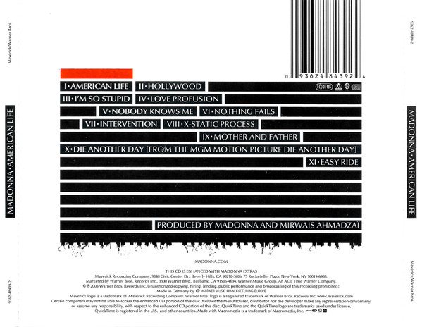 Madonna - American Life | Maverick (9362-48439-2) - 2