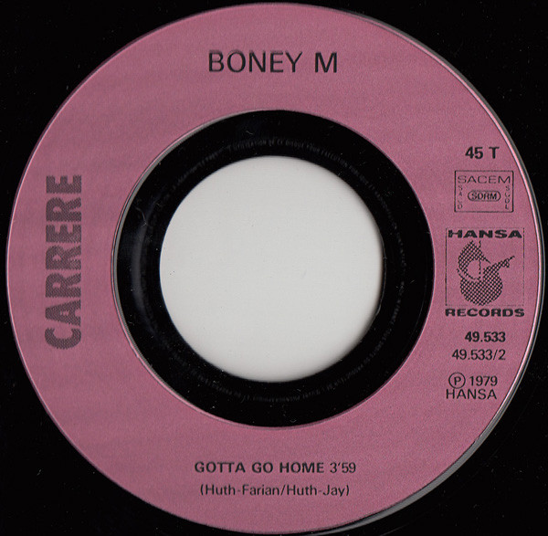 Boney M. - El Lute / Gotta Go Home | Carrere (49.533) - 4