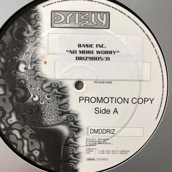 Basic Inc. - No More Worry | Drizzly (DRIZ9805/31)