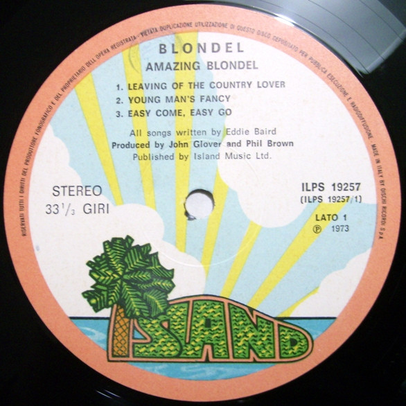 Amazing Blondel - Blondel | Island Records (ILPS 19257) - 2