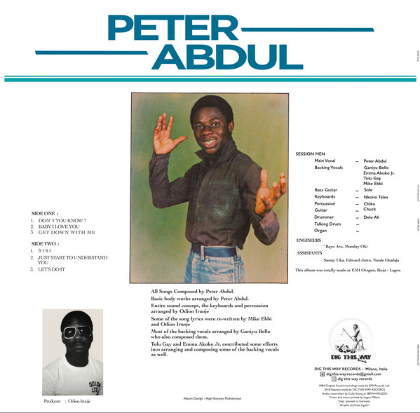 Peter Abdul - Get Down With Me | Dig This Way Records (DTW001) - 2