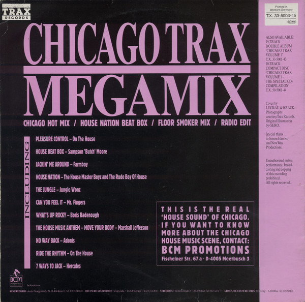 Various - Chicago Trax Megamix | BCM Records (T.X. 33-5003-45) - 2 Various - Chicago Trax Megamix | BCM Records (T.X. 33-5003-45) - 2