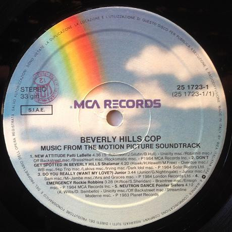 Various - Music From The Motion Picture Soundtrack - Beverly Hills Cop | MCA Records (25 1723-1)