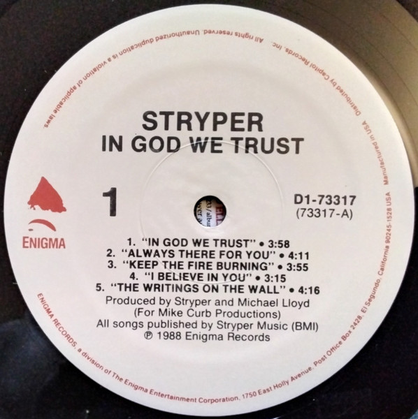 Stryper - In God We Trust | Enigma (D1-73317) - 3