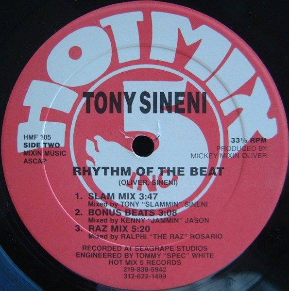 Tony Sineni - Rhythm Of The Beat | Hot Mix 5 Records (HMF 105) - 2 Tony Sineni - Rhythm Of The Beat | Hot Mix 5 Records (HMF 105) - 2