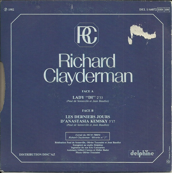 Richard Clayderman - Lady "Di" / Anastasia Kemsky | Delphine (DEL 1/64072)