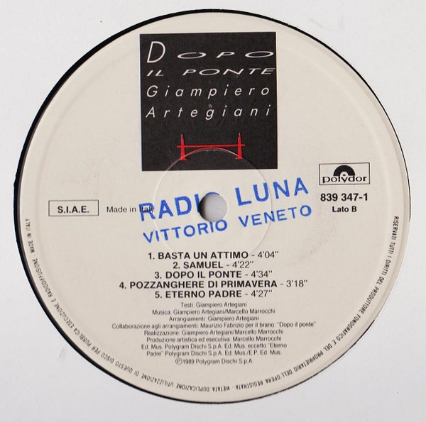 Giampiero Artegiani - Dopo Il Ponte | Polydor (839 347-1) - 4