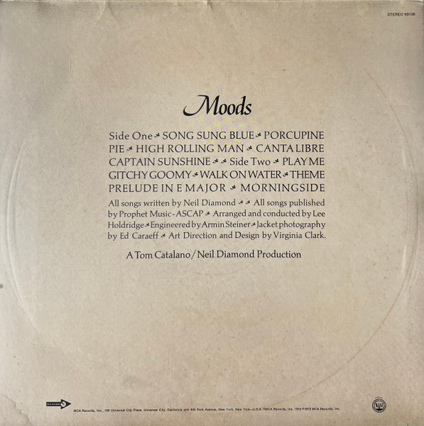 Neil Diamond - Moods | MCA Records (UNI 93136) - 4 Neil Diamond - Moods | MCA Records (UNI 93136) - 4