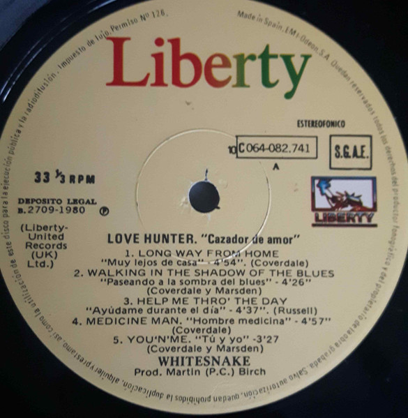 Whitesnake - Lovehunter = Cazador De Amor | Liberty (10 C 064-082.741) - 3