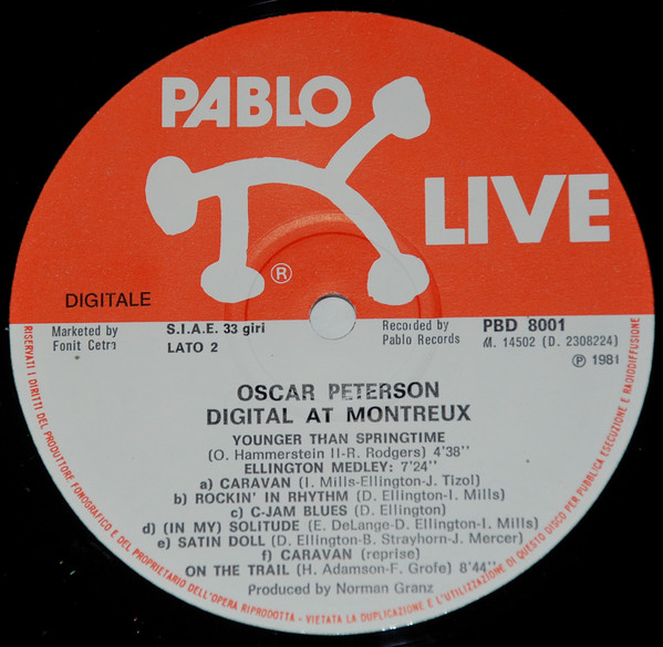 Oscar Peterson - Digital At Montreux | Pablo Live (PBD 8001) - 4 Oscar Peterson - Digital At Montreux | Pablo Live (PBD 8001) - 4