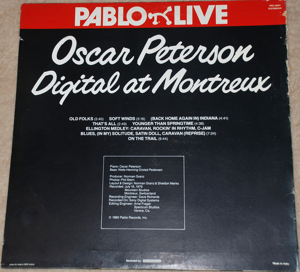 Oscar Peterson - Digital At Montreux | Pablo Live (PBD 8001) - 2 Oscar Peterson - Digital At Montreux | Pablo Live (PBD 8001) - 2