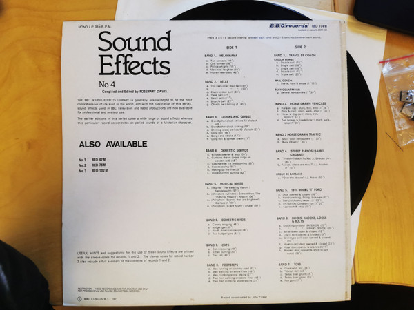 No Artist - Sound Effects No. 4 | BBC Records (RED 104M) - 3
