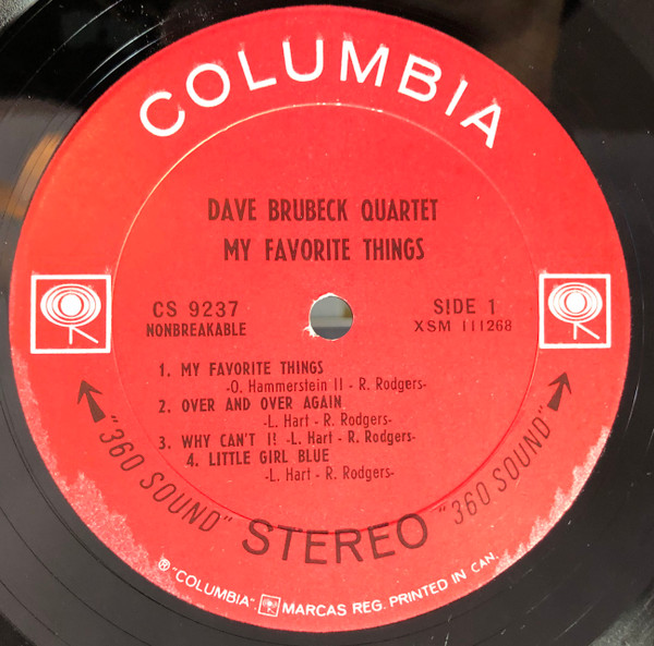 The Dave Brubeck Quartet - My Favorite Things (Mono) [Vinyl] | Columbia (CS 9237) - 3