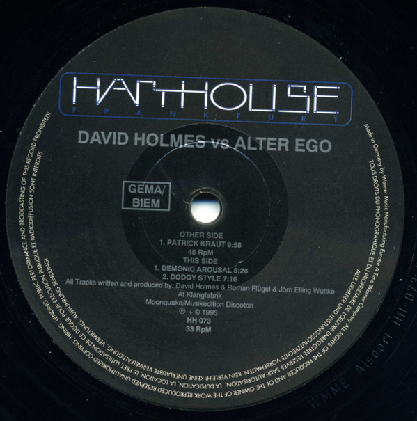David Holmes Vs Alter Ego - Patrick Kraut | Harthouse (HH 073)