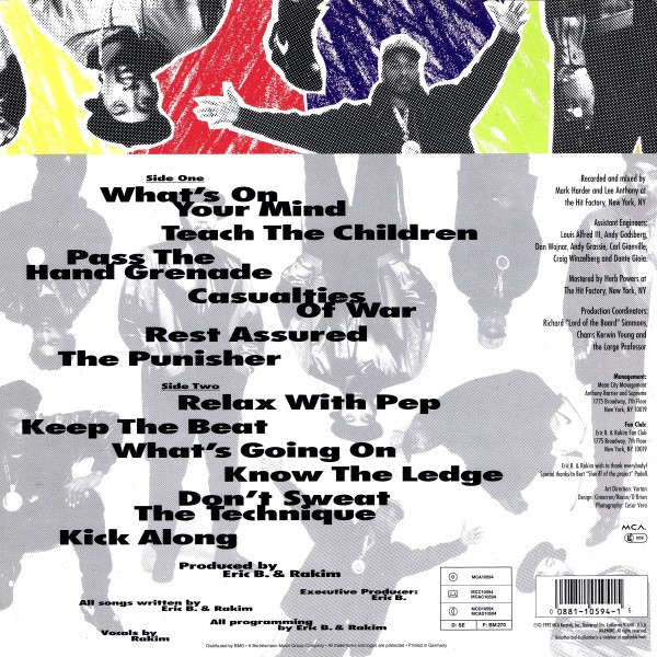 Eric B. & Rakim - Don't Sweat The Technique | MCA Records (MCA 10594) - 2