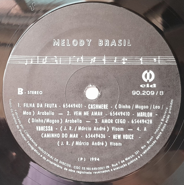 Various - Melody Brasil | CID (90209/8) - 4