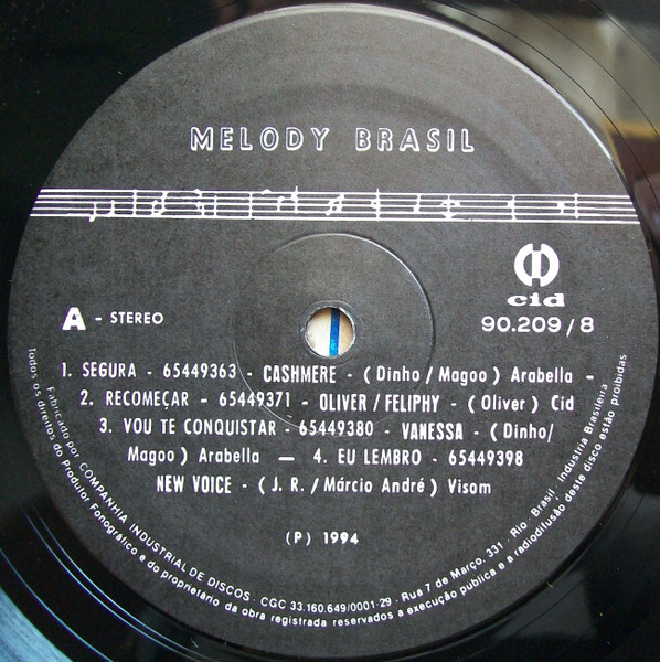 Various - Melody Brasil | CID (90209/8) - 3