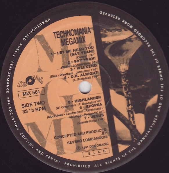 Various - Technomania Megamix | Discomagic Records (MIX 561)