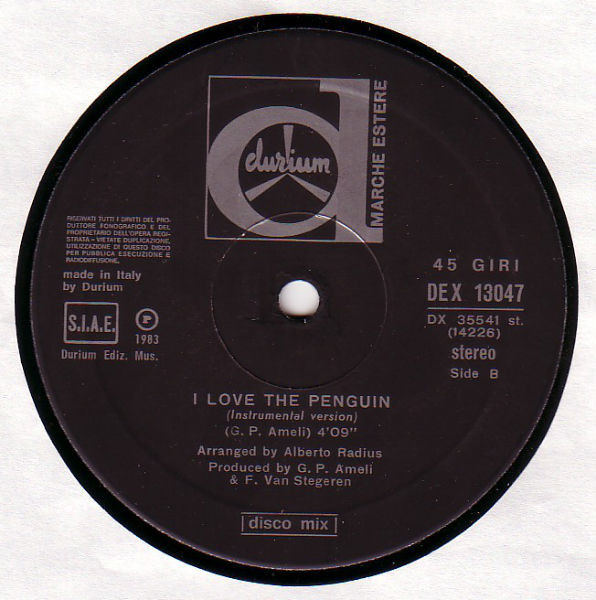 Minnie And The Pau Pau - I Love The Penguin | Durium (DEX 13047) - 2