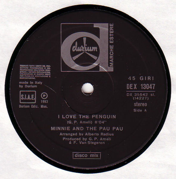 Minnie And The Pau Pau - I Love The Penguin | Durium (DEX 13047) - main