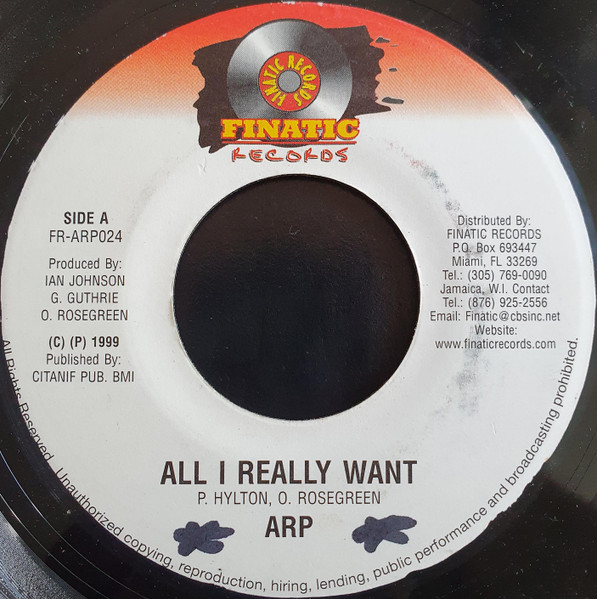 A.R.P. - All I Really Want | Finatic Records (FR-ARP024)