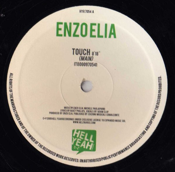 Enzo Elia - Touch | Hell Yeah Recordings (HYR 7054) - main